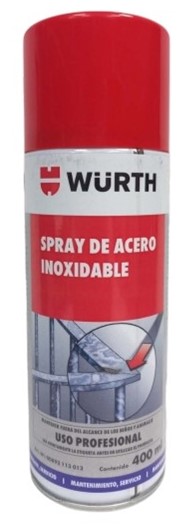 [00893113012] SPRAY DE ACERO INOXIDABLE x 400ml - WURTH