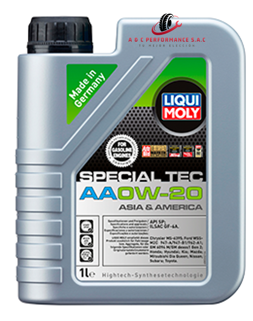 [LM6738] ACEITE DE MOTOR SPECIAL TEC AA 0W-20 x 1l - LIQUI MOLY