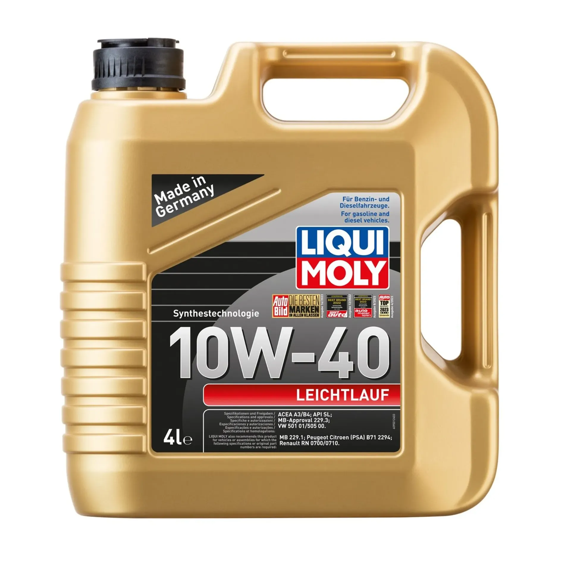 [LM9501] ACEITE DE MOTOR 10W-40 LEICHTLAUF x 4l - LIQUI MOLY