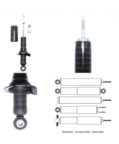 AMORTIGUADOR DEL., NISSAN (NAVARA/   NP300 FRONTIER) DER-IZQ, GREAT WALL (WINGLE)..., STP30172 - STP