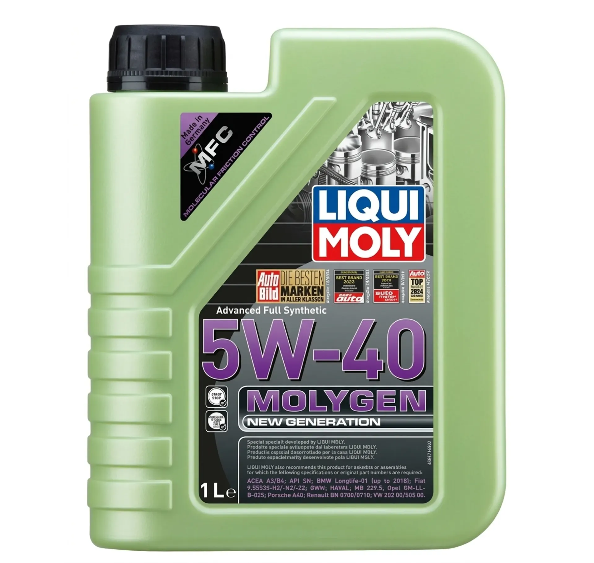 [LM8576] ACEITE DE MOTOR 5W-40 MOLYGEN NEW GENERATION x 1l - LIQUI MOLY 