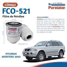 [FCO 521] FILTRO DE COMBUSTIBLE, HYUNDAI - PUROLATOR