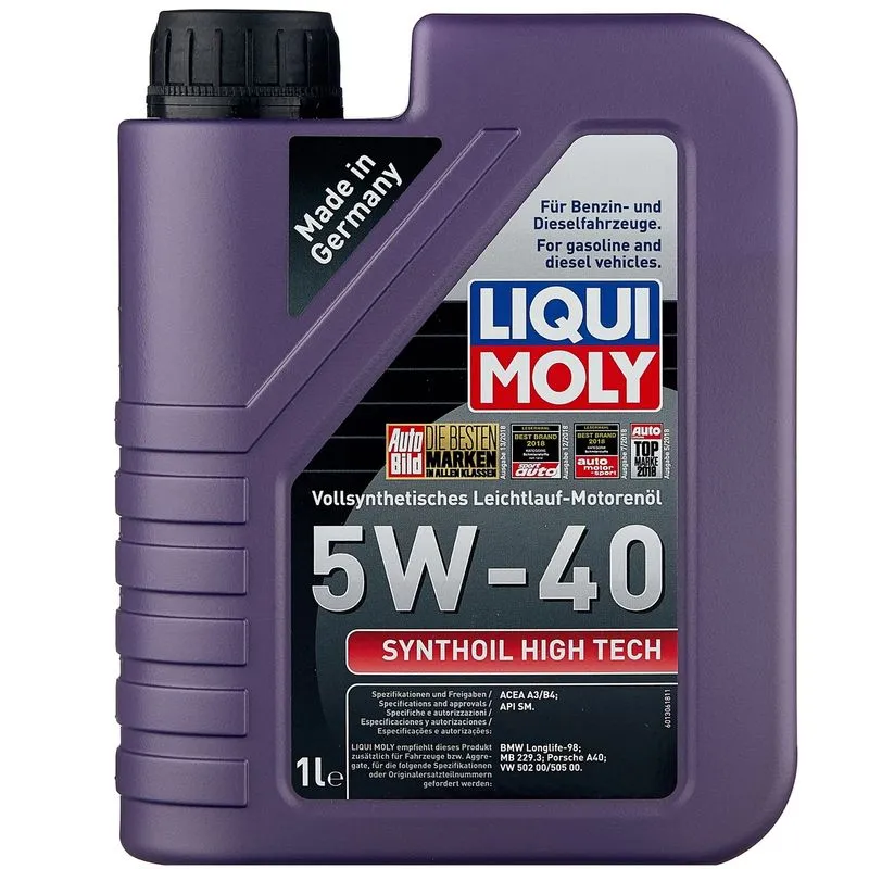 ACEITE DE MOTOR 5W-40, SYNTHOIL HIGH TECH x 1l - LIQUI MOLY 