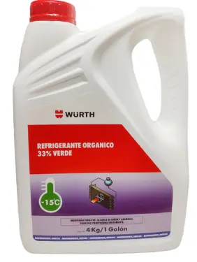 REFRIGERANTE ORGANICO 33% VERDE x 4l - WURTH