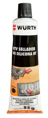 [00890 324 086] SILICONA NEUTRA NEGRA, ALTA TEMPERATURA 85gr - WURTH