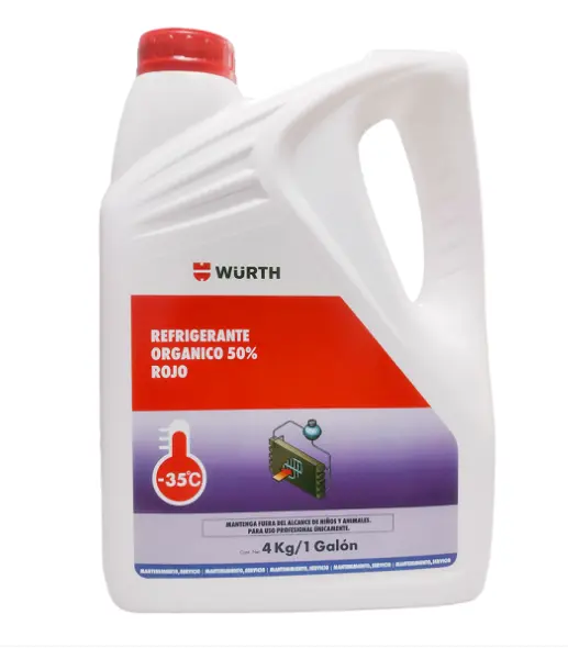[30892 350 350] REFRIGERANTE ORGANICO 50% ROJO x 4l - WURTH