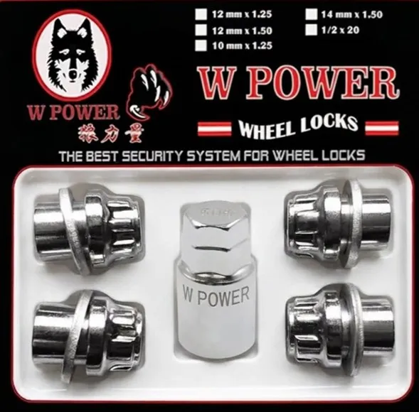 KIT DE SEGURO MAGNESIO ARANDELA (4+1) 12X1.25mm CL 205 - WHEEL LOCKS