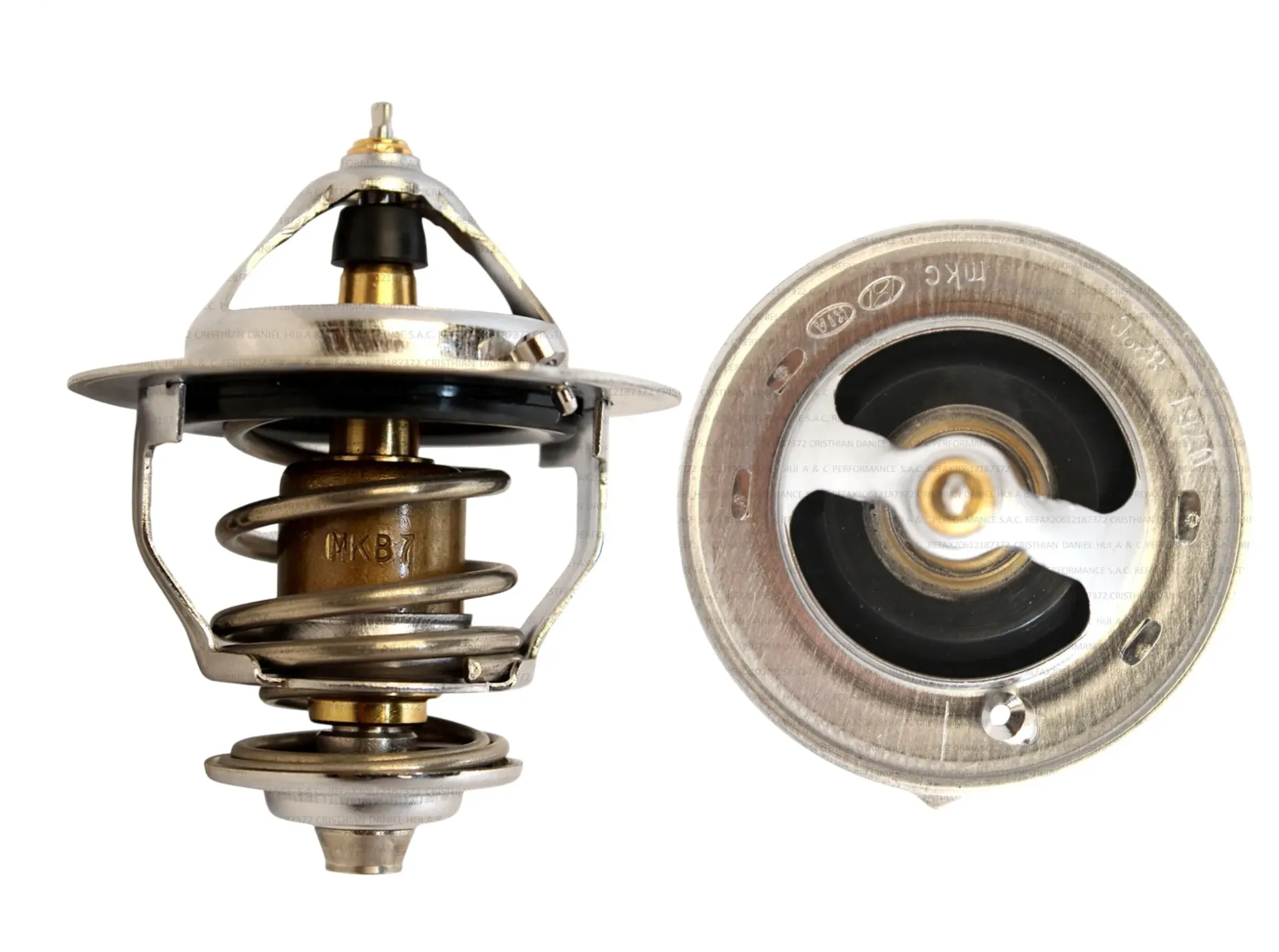 [P014554] TERMOSTATO 82.00°C 54MM, KIA (SPORTAGE, BONGO, CERATO, OPTIMA, RIO, SORENTO), CHEVROLET (COMBO), HYUNDAI(ACCENT, ELANTRA, GETZ, H1, MATRIX, SANTA FE, SONATA, TUCSON), MITSUBISHI (L200), NISSAN (FRONTIER) - ORIGINAL