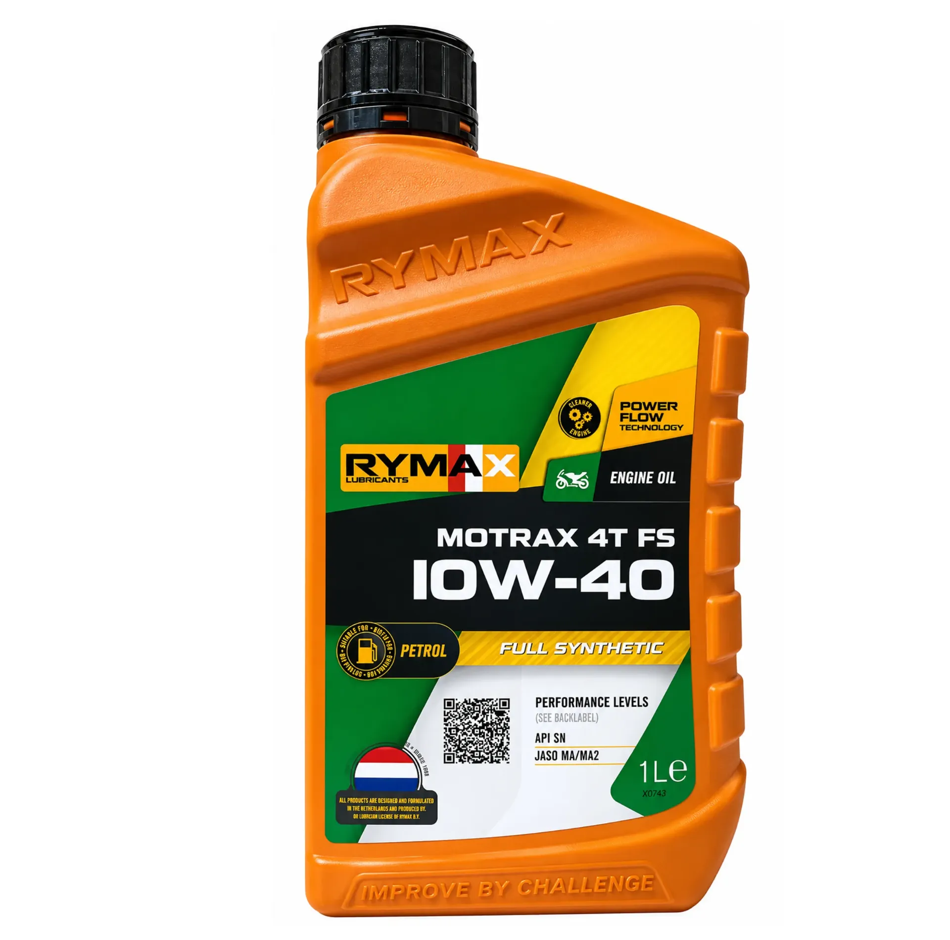 [LUB002094] ACEITE DE MOTOR 10W-40 MOTRAX 4T FS x 1LT - RYMAX - SINTÉTICOS PREMIUM