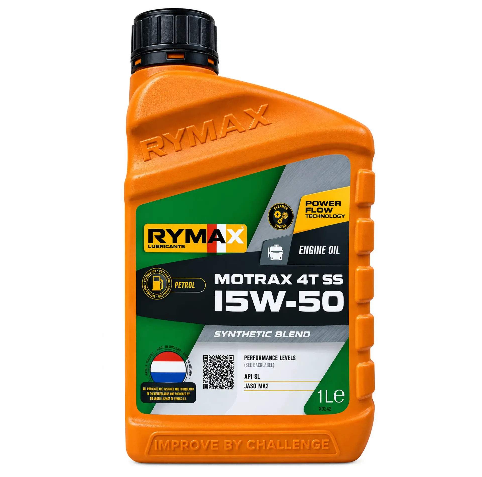 [LUB002102] ACEITE DE MOTOR 15W-50 MOTRAX 4T SS x 1LT - RYMAX - SEMISINTÉTICOS PREMIUM